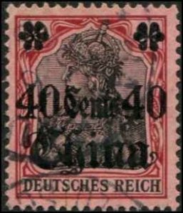 Germany Offices China SC# 52 Germania wmk 125 o/p 40c on 80pf Used