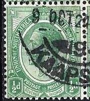 SOUTH AFRICA #2 - USED BLOCK OF 4 - 1913 - SOAF060DTS16