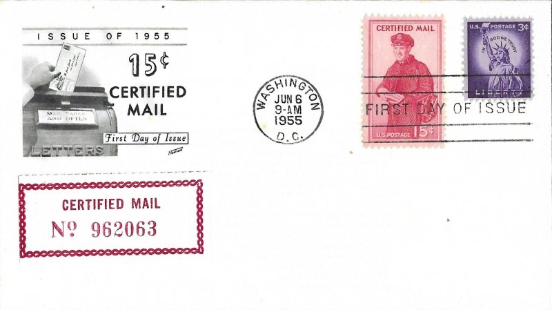 FA1    15c Certified Mail  Fleetwood -  First Day Cover