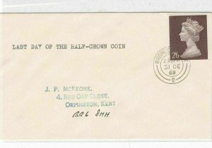 half crown coin stamps cover  ref 12189