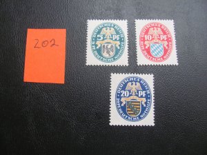 Germany 1925 MNH B12-14 SET  XF 45 EUROS  (202) NEW COLLECTION