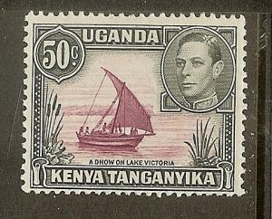 Kenya, Uganda & Tanzania, Scott #79, 50c King George VI, MLH