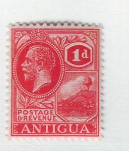 Antigua Sc43 1921 1 d rose rd G V St Johns Harbor stamp mint