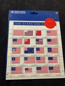 Scott # 3403 Full Sheet Stars and Stripes MNH original package