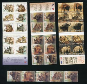 South Africa C36-40, C74a, C84a, C94a Big Game Animals Air Mail Stamps MNH