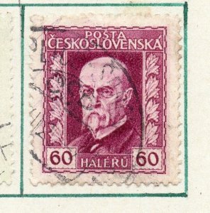 Czechoslovakia 1923 Masaryk Early Issue Fine Used 60h. 230193