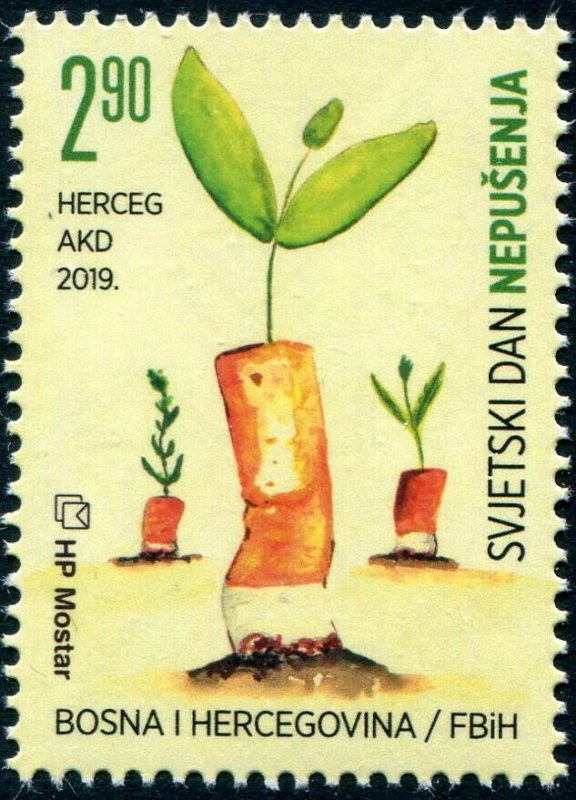 HERRICKSTAMP NEW ISSUES BOSNIA (CROAT ADMIN) World No-Tobacco Day 2019