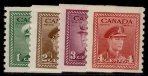 CANADA GVI SG397-398a, 1942-48 coil stamps set, NH MINT. Cat £24.