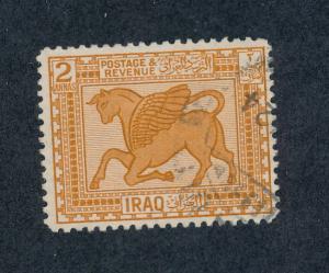  Iraq 1923 Scott 4 used - 2a, Assyrian winged Bull