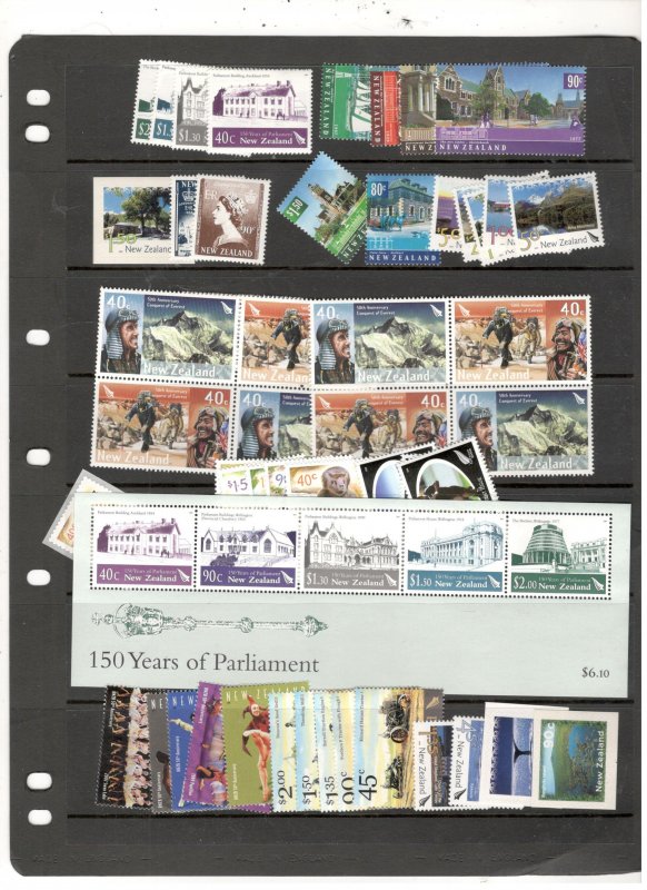 NEW ZEALAND COLLECTION ON STOCK SHEET, ALL MINT, MOSTLY MNH