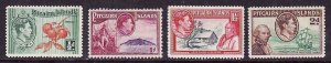 Pitcairn Is.-Sc#1-4- id9- unused hinged [#3 is NH] KGVI group-Ships-1940-51-