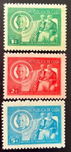 Cuba 407-409 / 1947 Antonio Ams Sarret & Aged Couple / Complete Set / MNH