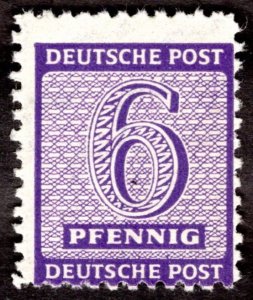 1945, Germany, 6pf, MNH, Mi 121X (perf 10¾)