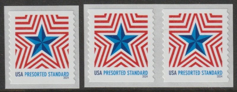 USA 5832 (10c) Radiant Star 2024 single + pair