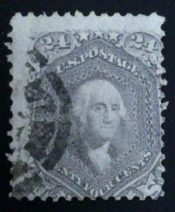 Scott #78b - VG - 24c Gray - Washington - Used - 1862