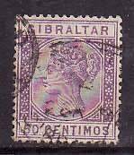 Gibraltar-Sc#34- id10-used 50c QV-1889-95-please note rainbow col