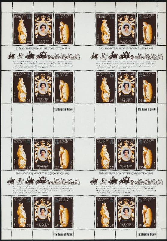 Ascension Island 229 Sheet MNH Queen Elizabeth II 25th Annv Coronation