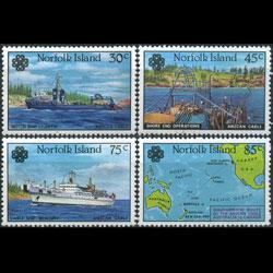 NORFOLK IS. 1983 - Scott# 319-22 Communication Set of 4 NH