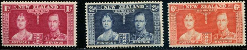 New Zealand SC# 223-6 Coronation KGVI set MLH SCV $1.75