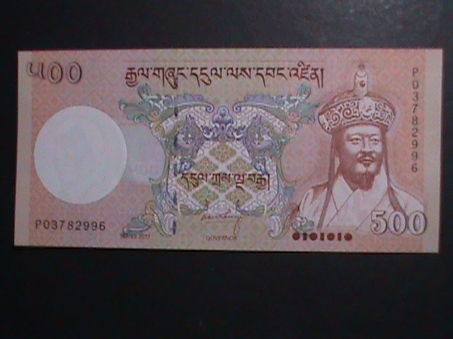​BHUTAN-2011-500 NGULTRUM UNCIRCULATED CURRENCY-VF WE SHIP TO WORLD WIDE