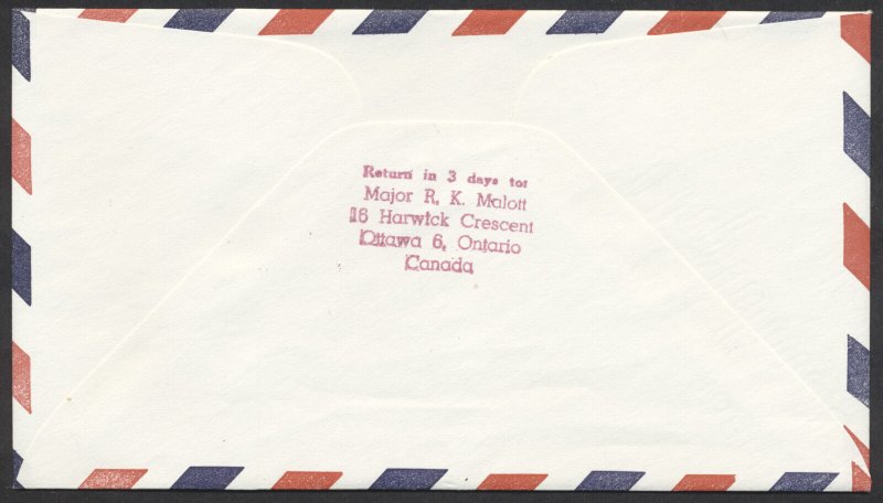 1973 #599 $1 Vancouver (Plate 2) FDC Air Mail Cover Ottawa Sub 54 CDS