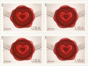 US 4741 Sealed with Love forever block (4 stamps) MNH 2013 