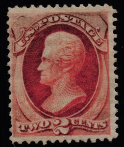 US Scott #178 - F/VF - No Gum - 2c Jefferson - Continental - Vermilion - 1875