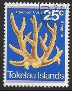 TOKELAU ISLANDS SG40 1997 25c CORAL REEF FINE USED