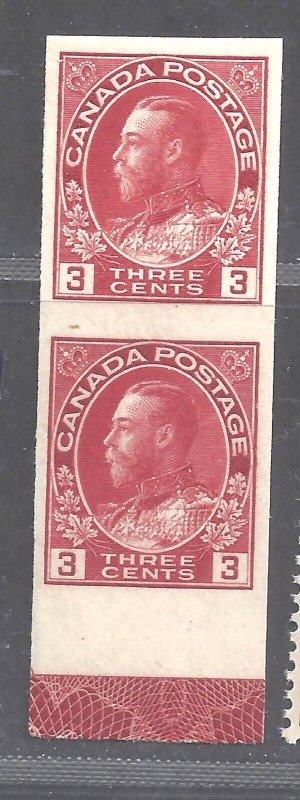 Canada # 138 VF MINT NH 3c CARMINE ADMIRAL LATHEWORK  BS26372