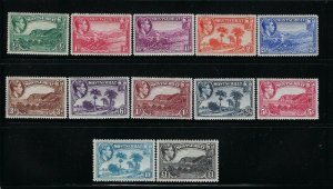 MONTSERRAT SCOTT #92-103 1941-48 GEORGE VI SET- MINT LIGHT HINGED