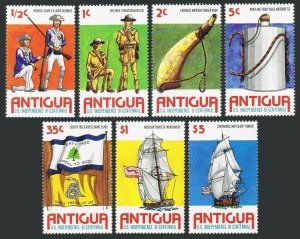 Antigua 423-430,MNH.Mi 417-423,Bl.24. American Bicentennial,1976.Infantry,Ships,