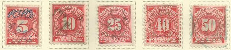 U.S. Scott #R206-R215-R217-R218 Revenue Stamp - Used Single