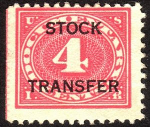 1918, US 4c, Stock Transfer, MNG, Sc RD3