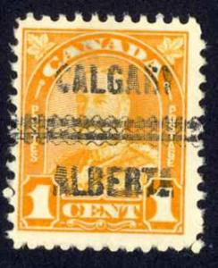 Canada Precancel Sc# 1-162 (Calgary) 1930-1932 1¢ KGV Leaf Issue