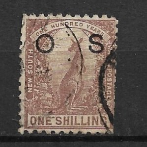 1888 New South Wales O29 1shd Official used space filler