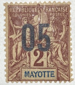 AlexStamps MAYOTTE #22 XF Mint