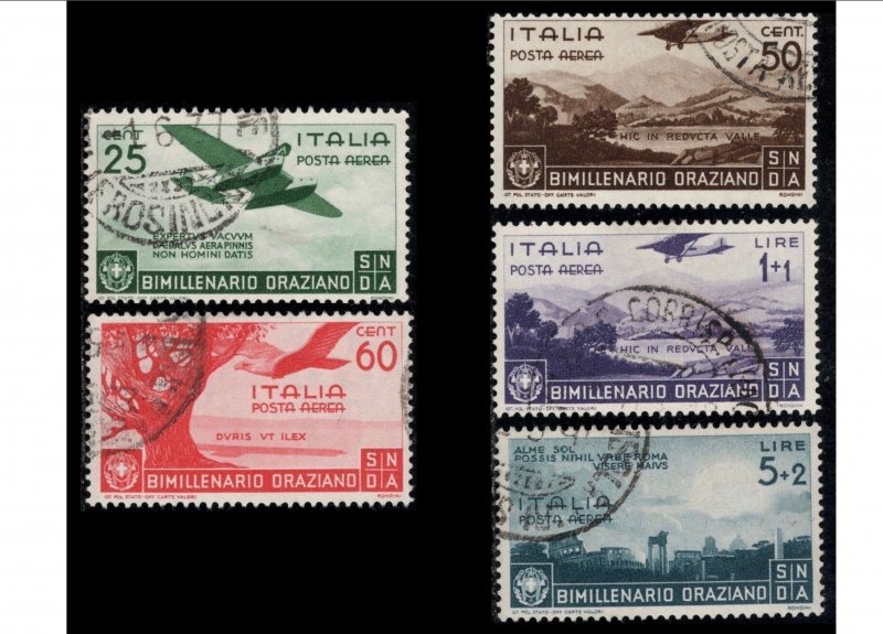 ITALY SC#C84-88 XF USED CV$544.00