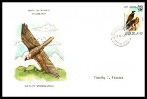 Swaziland 427b Birds Typed FDC