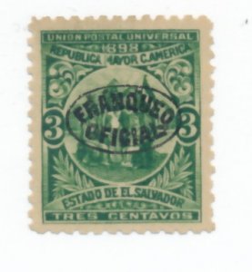 El Salvador 1898 Scott o131 MH - 3c, Allegory of Central American Union
