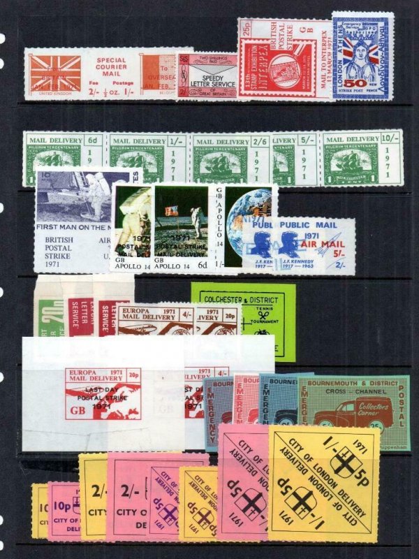 1971 STRIKE POST: COLLECTION OF STRIKE POST STAMPS, ETC 