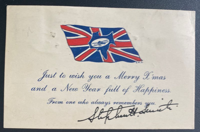 1933 Bassein India First official Flight Postcard Cover To Bombay Indian Airways