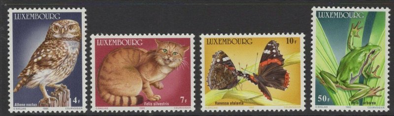 LUXEMBOURG SG1161/4 1985 ENDANGERED ANIMALS MNH 