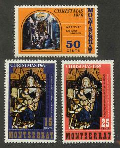 Montserrat 224-226 Mint VF NH