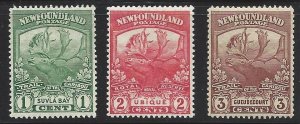 Newfoundland 115 thru 117 OG Large!! Nice!!