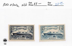 FRANCE  300, 300A  MNH