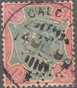 India #49 Used  Perfin