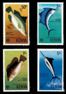 Kenya 1977 - African Game Fish, Tilapia, Marlin - Set of 4v - Scott 68-71 - MNH