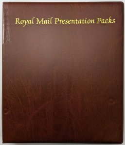 Royal Mail Presentation Packs Folder Album A4 Ring Binder + 14 Sleeves Used 