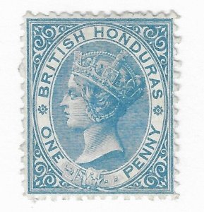 #5W Gibbons British Honduras MH Inverted Watermark, thinCAT £225.00 no gum Stamp