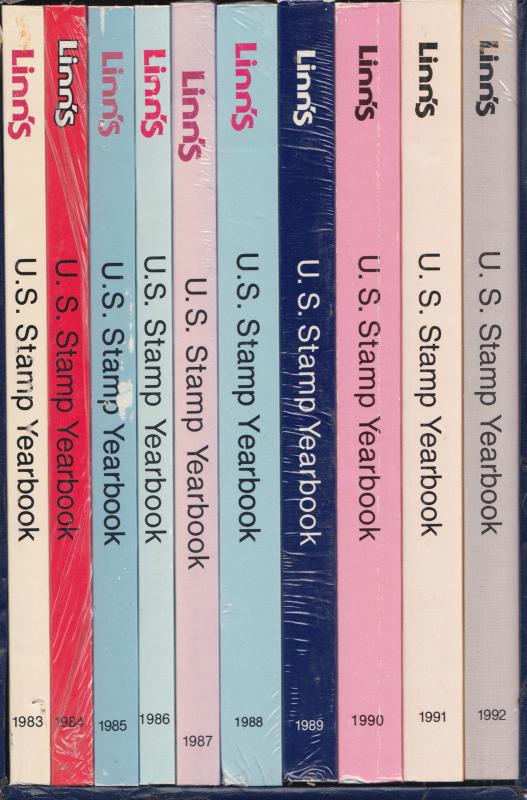 Linn's US Stamp Yearbooks 1983-1992, run of 10 different, NEW & USED